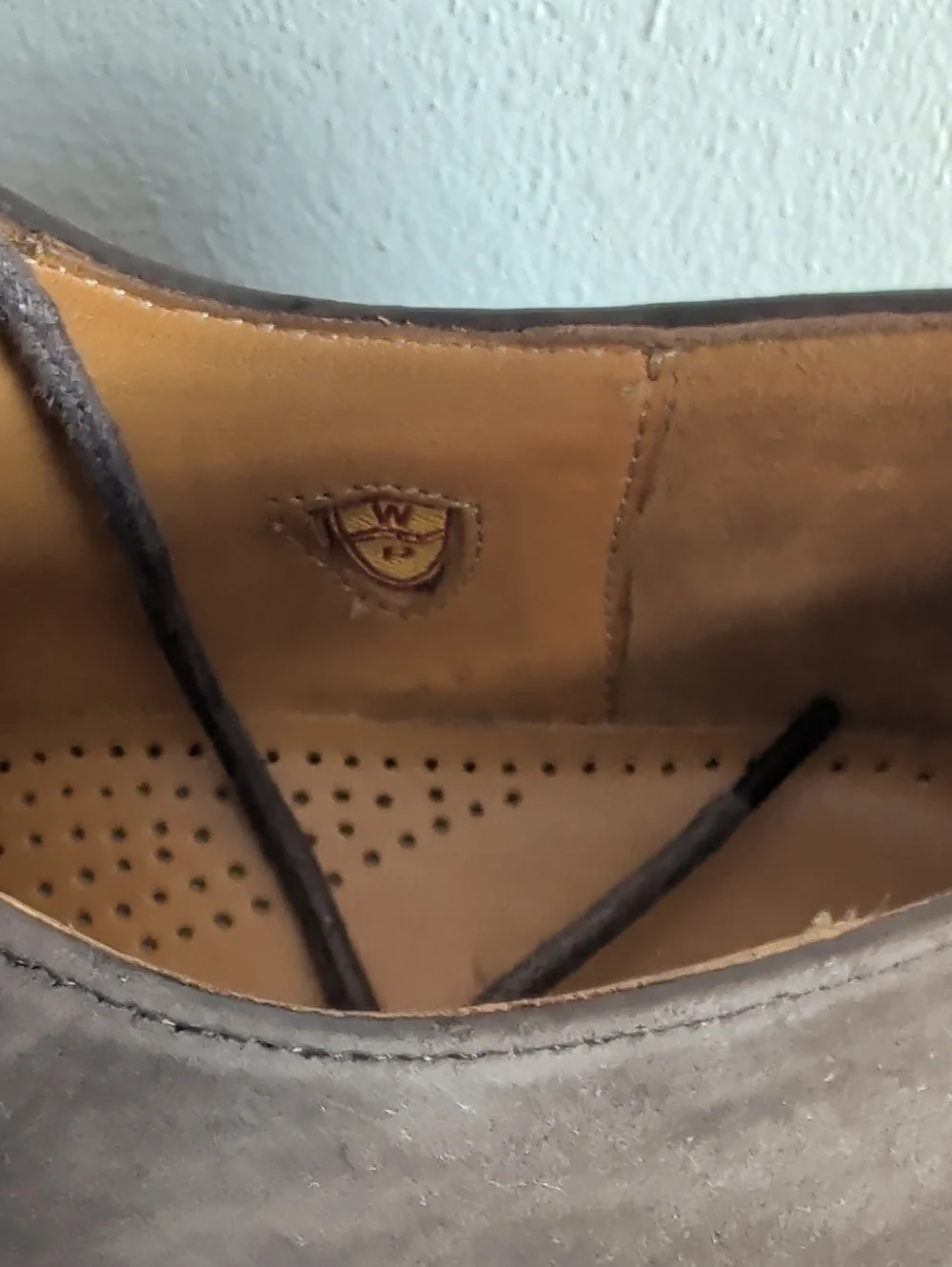 COLE HAAN Men's Dark Brown Suede Oxford Cap Toe Casual WATERPROOF Men Size 10